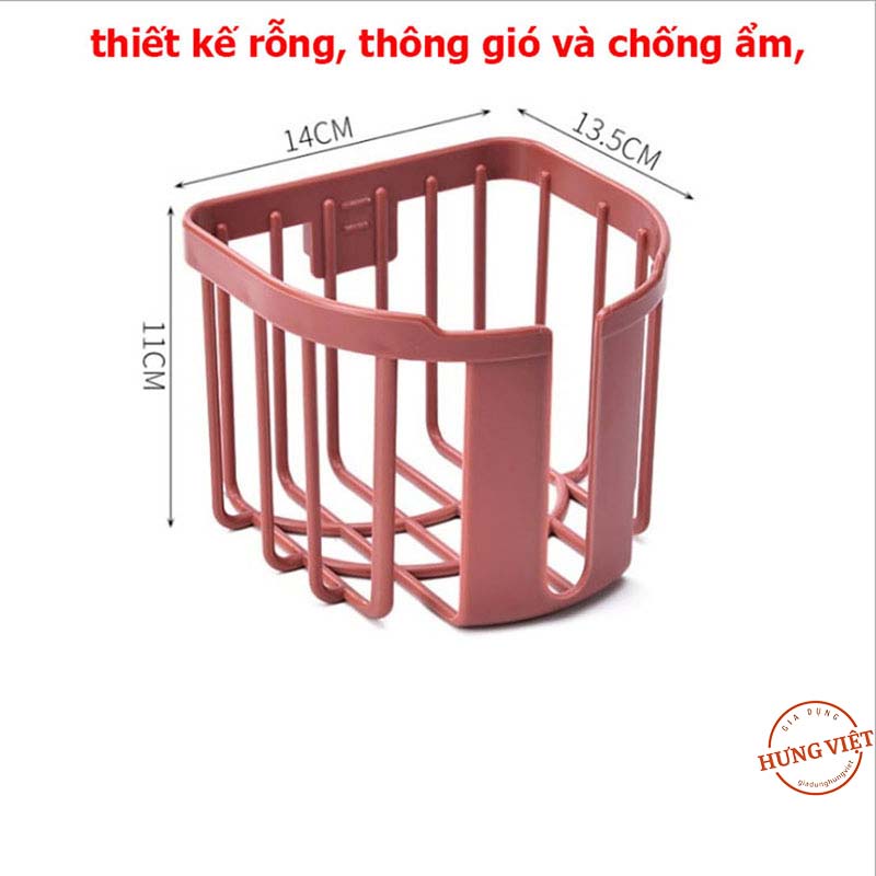 Rổ đựng giấy vệ sinh và đồ gia dụng, kèm miếng dán siêu chắc chắn [RO GIAY VE SINH]