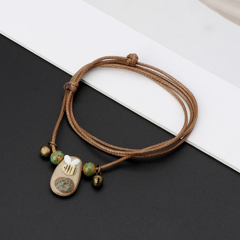 Vòng cổ Mặt Đá Tự Nhiên Hình Ong Thời Trang Dành Cho Nữ
