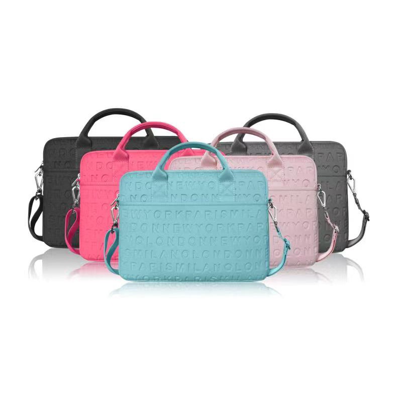 Túi Wiwu Cosmo Slim Case dành cho Laptop/Ultrabook họa tiết khắc nổi chữ cái Alphabet cực độc đáo - Hàng Chính Hãng