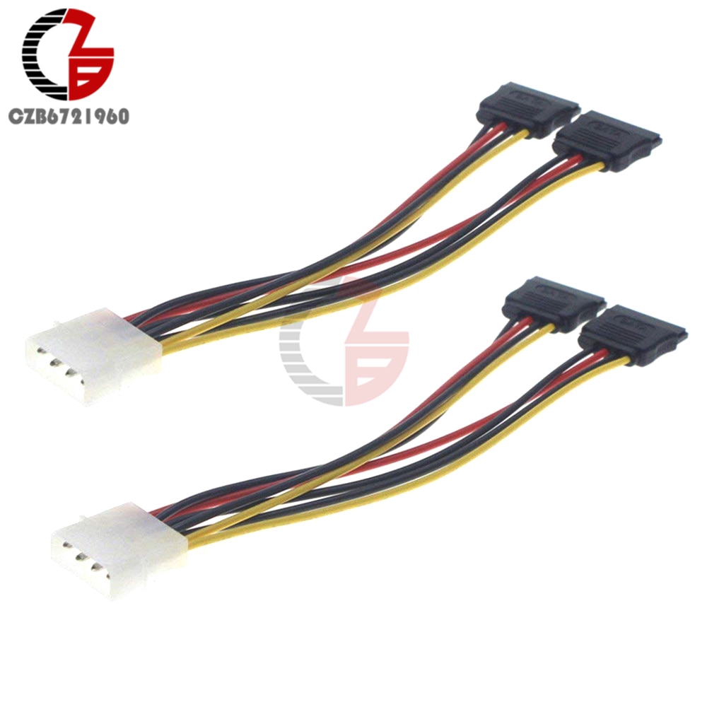 4 Pin IDE Molex to 2 Serial ATA SATA Y Splitter Dual Hard Drive Adapter Cable Connector | BigBuy360 - bigbuy360.vn