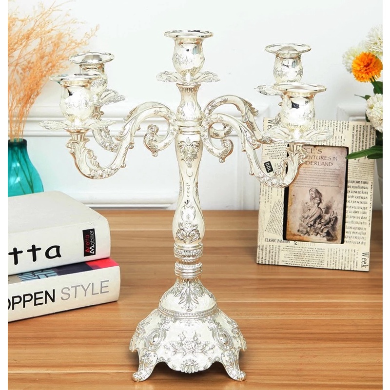 Giá Đỡ Đèn Nến Phong Cách Retro Dùng Trang Trí Bàn Tiệc Cưới