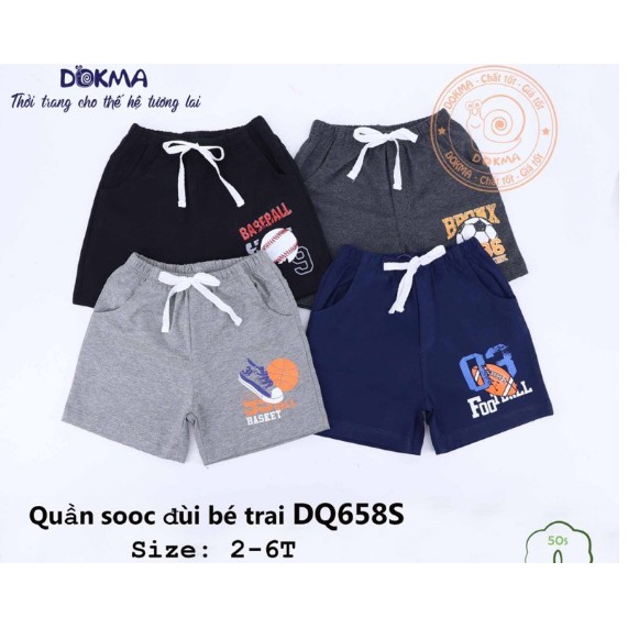 [FAFRINW05 giảm tối đa 30k đơn 150k]Quần đùi dokma 2-6Y DQ956S cho bé