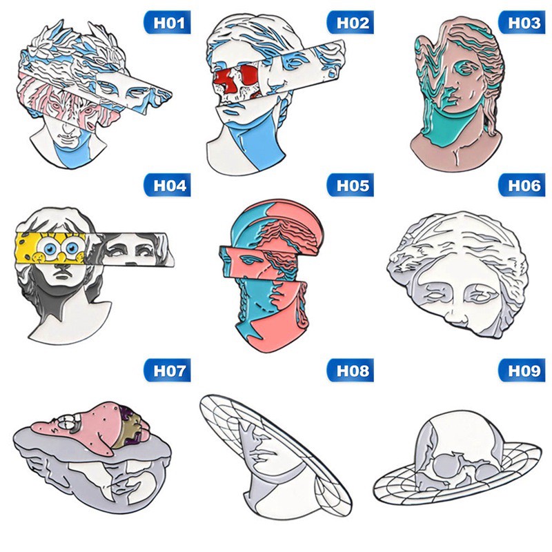 Sale 70% Ghim cài áo họa tiết nghệ thuật trừu tượng độc đáo,  Giá gốc 23,000 đ - 9F2