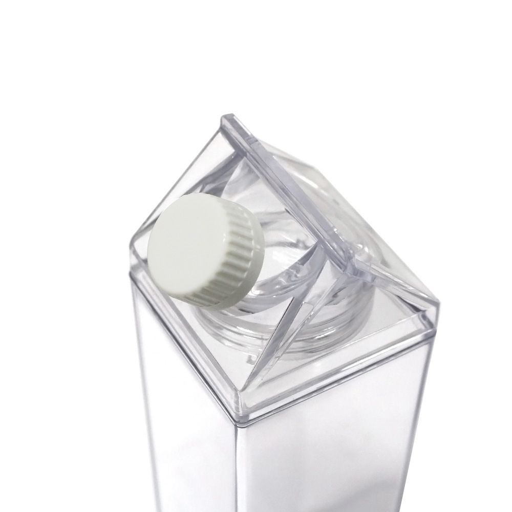 Bình Nước Nhựa 500ml / 1000ml Có Thể Tái Sử Dụng Kèm Ống Hút Và Cọ Vệ Sinh Dễ Thương