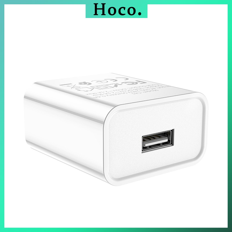 Củ sạc Hoco C81 2.1A cổng cốc sạc nhanh USB chất liệu PVC an toàn dành cho iPhone Samsung Huawei Xiaomi Oppo cục sạc