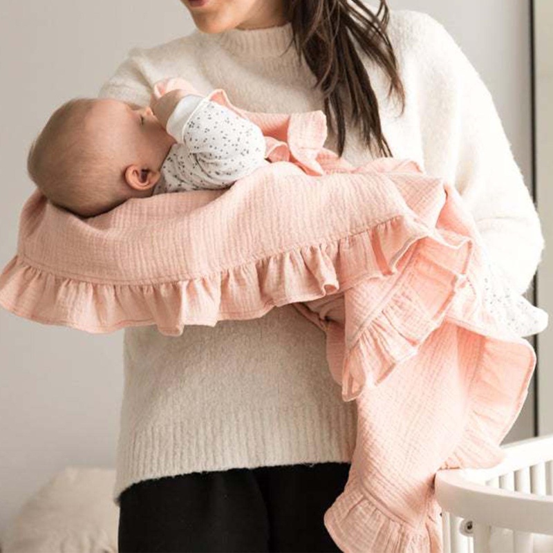 Chăn Quấn Em Bé 4 Lớp Chất Liệu Cotton Mềm Mại