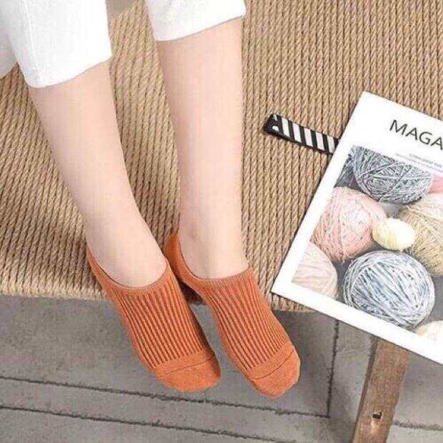[Giá sỉ] Set 5 - 10 Đôi Tất Hài Nữ Cotton Gân Tăm Mềm Mịn