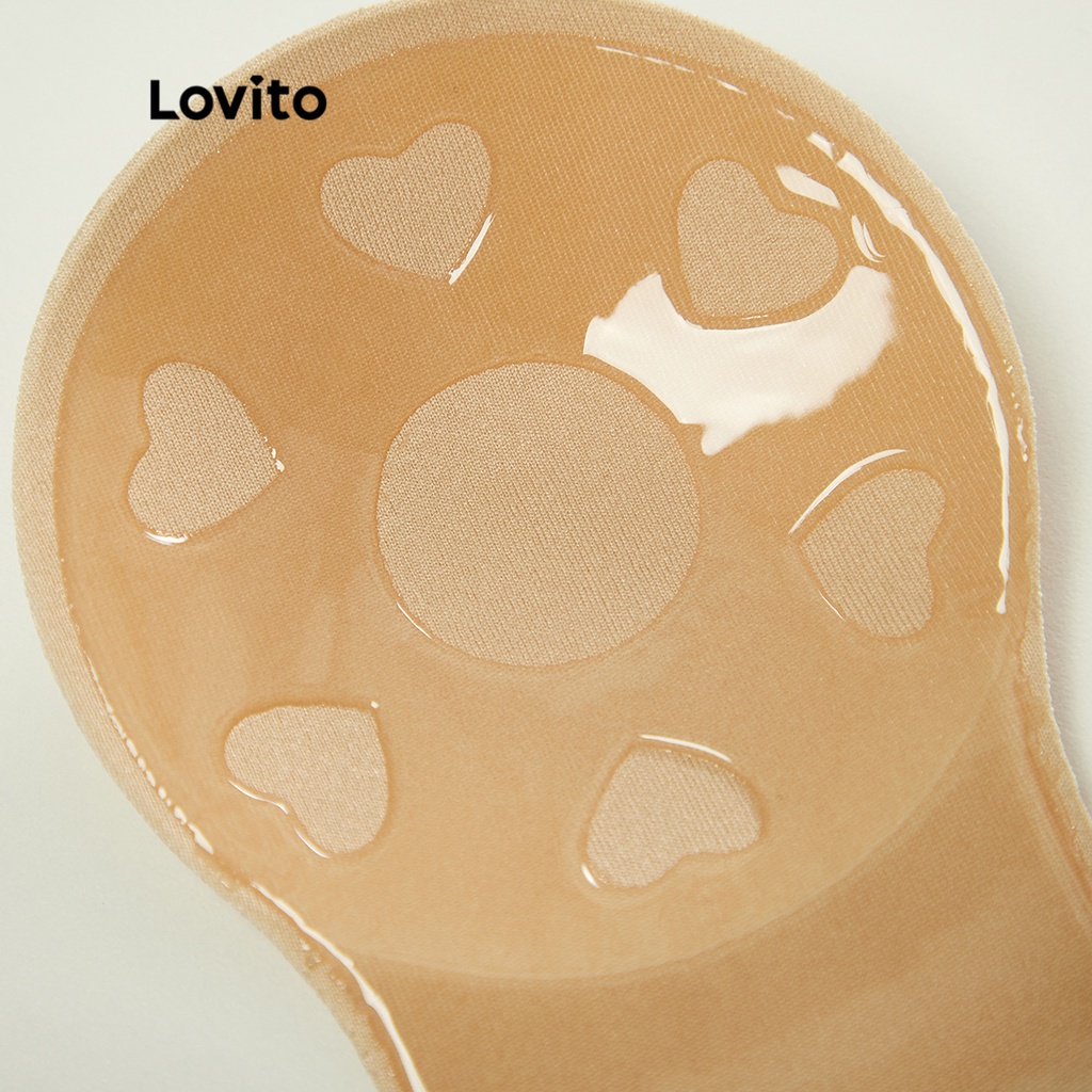 Miếng dán ngực Lovito màu trơn ôm dáng không co giãn thoải mái mặc hàng ngày L13X109 (màu đen / màu da)