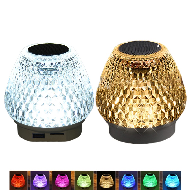 Đèn Pha Lê zzz Kết Nối Bluetooth Phát Nhạc Sáng Tạo Có Thể Sạc Lại