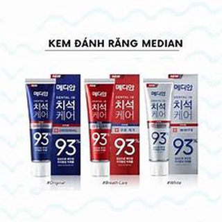 Kem đánh răng siêu trắng median 93% hàn quốc, tuýp 120g