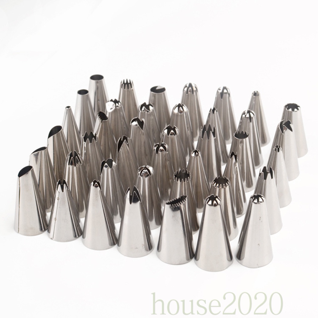 Set 10 đuôi bắt bông kem bằng thép không gỉ có thể tái sử dụng 2020