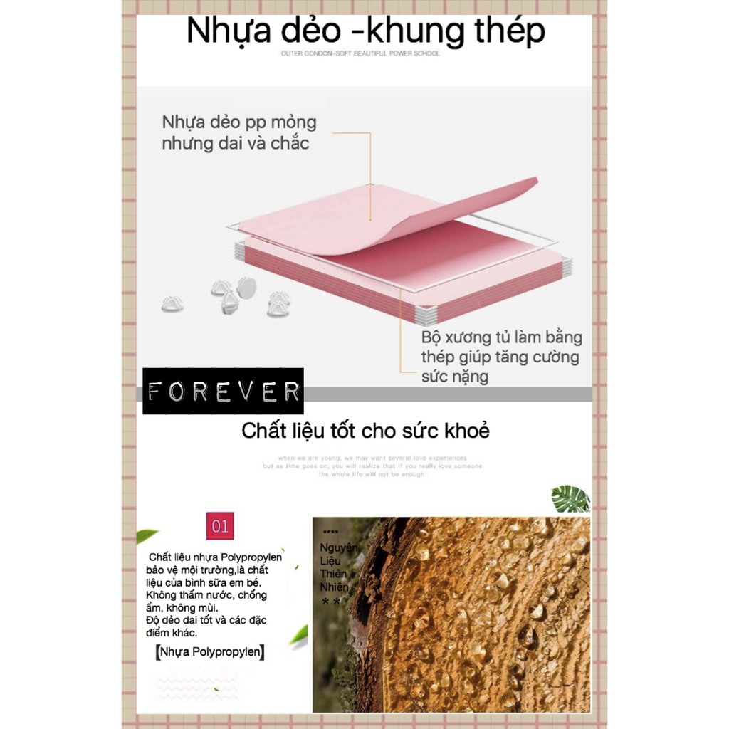 Tủ nhựa ghép 6 ô + 1 ô lẻ full màu hồng nhạt size to sâu 47 -Bảo hành 1 năm 1 đổi 1 (chọn kiểu theo phân loại)