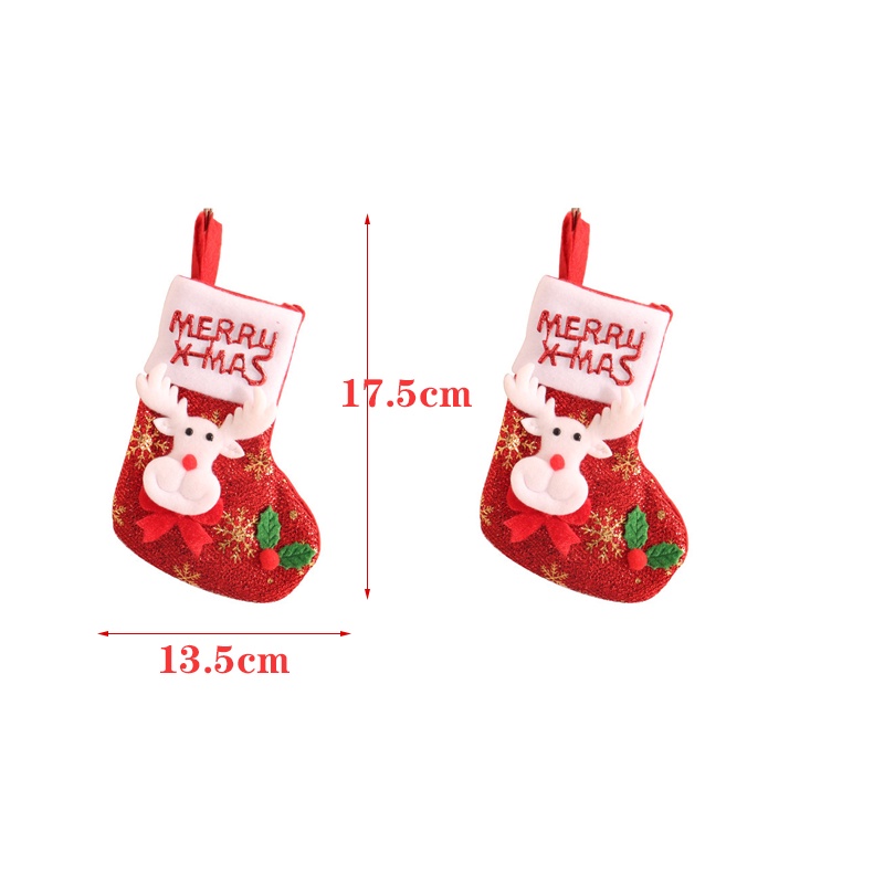 Tất Đựng Quà Giáng Sinh / Năm Mới Hình Ông Già Noel / Tuần Lộc / Tuần Lộc / Cây Thông