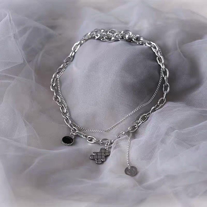 Vòng cổ nam nữ cá tính Hàn Quốc chi tiết gấu đồng chất liệu hợp kim chống gỉ