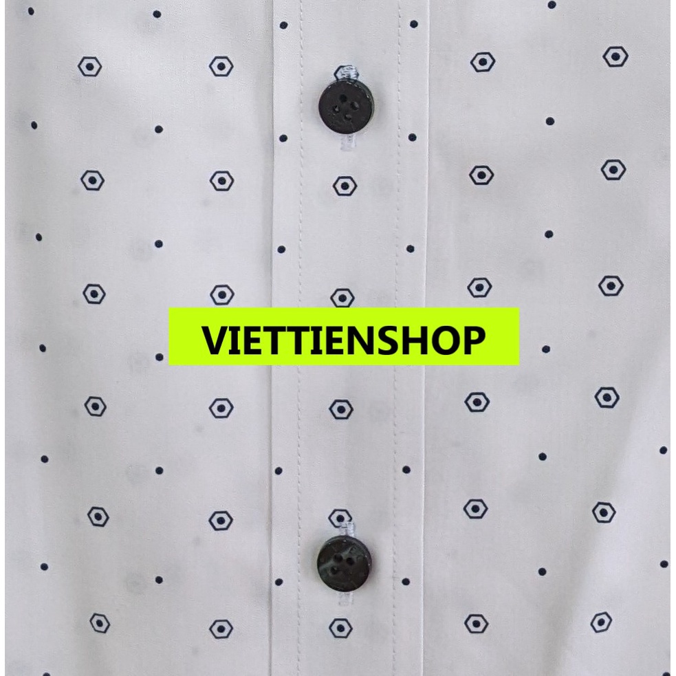 ÁO SƠ MI VIỆT TIẾN DÀI TAY VẢI TRE HOA VĂN