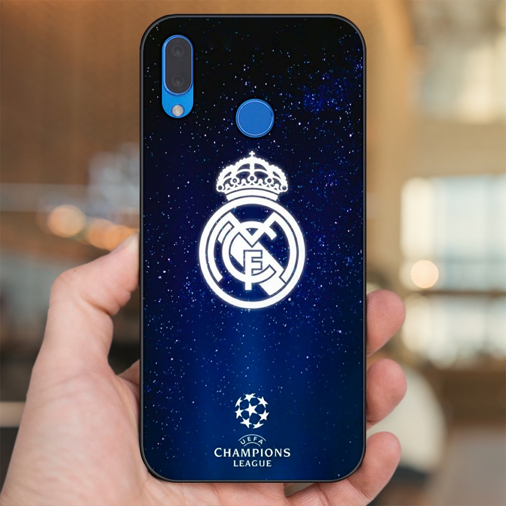 Ốp lưng Huawei Nova 3, Nova 3i, Nova 3e, P20 Lite viền đen in hình Real Madrid