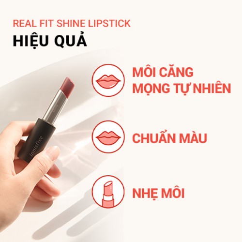 [Mã FMCGMF11 giảm 8% đơn 250K] Son môi ẩm mượt innisfree Real Fit Shine Lipstick 3.3g