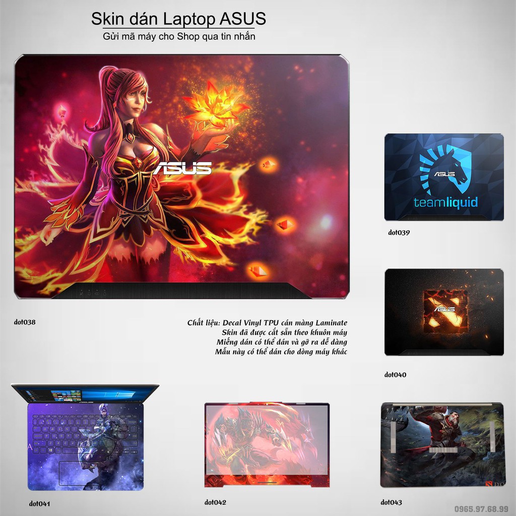 Skin dán Laptop Asus in hình Dota 2 _nhiều mẫu 7 (inbox mã máy cho Shop)