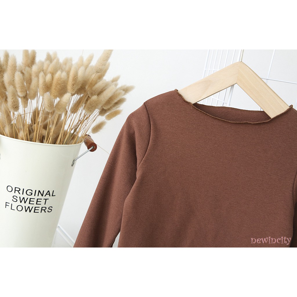 Korean Girls Dress Set Autumn Kids Long Sleeve Blouse + Strap Plaid Short Dress Casual Set