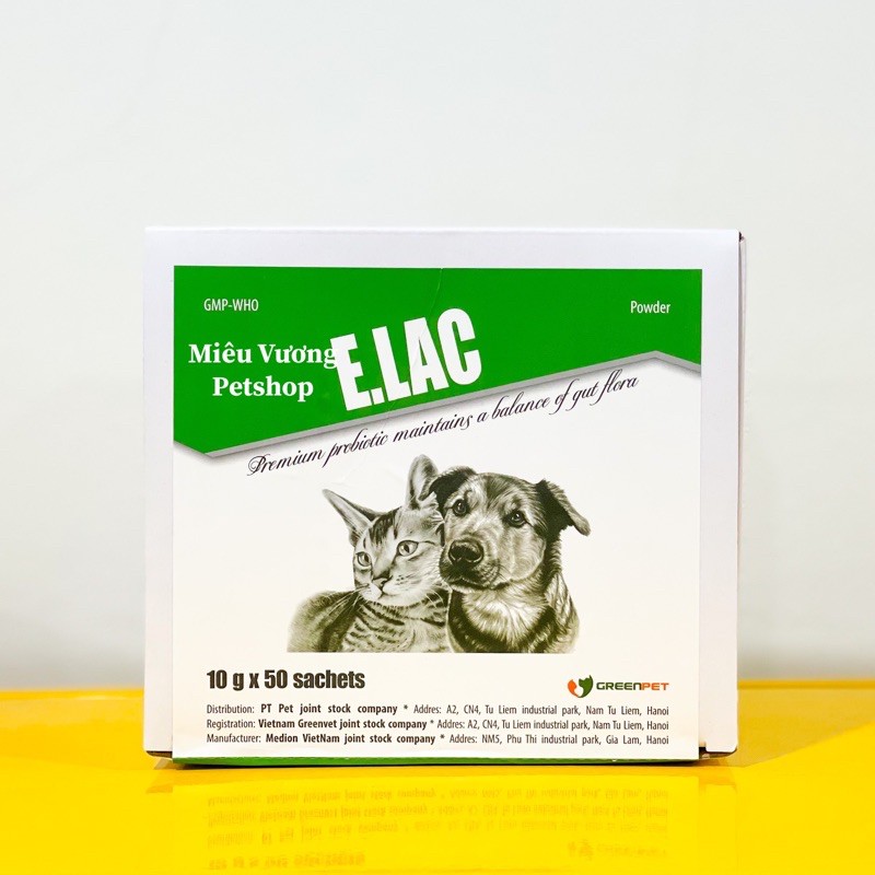 Nguyên hộp men tiêu hóa Elac E.lac cho chó mèo