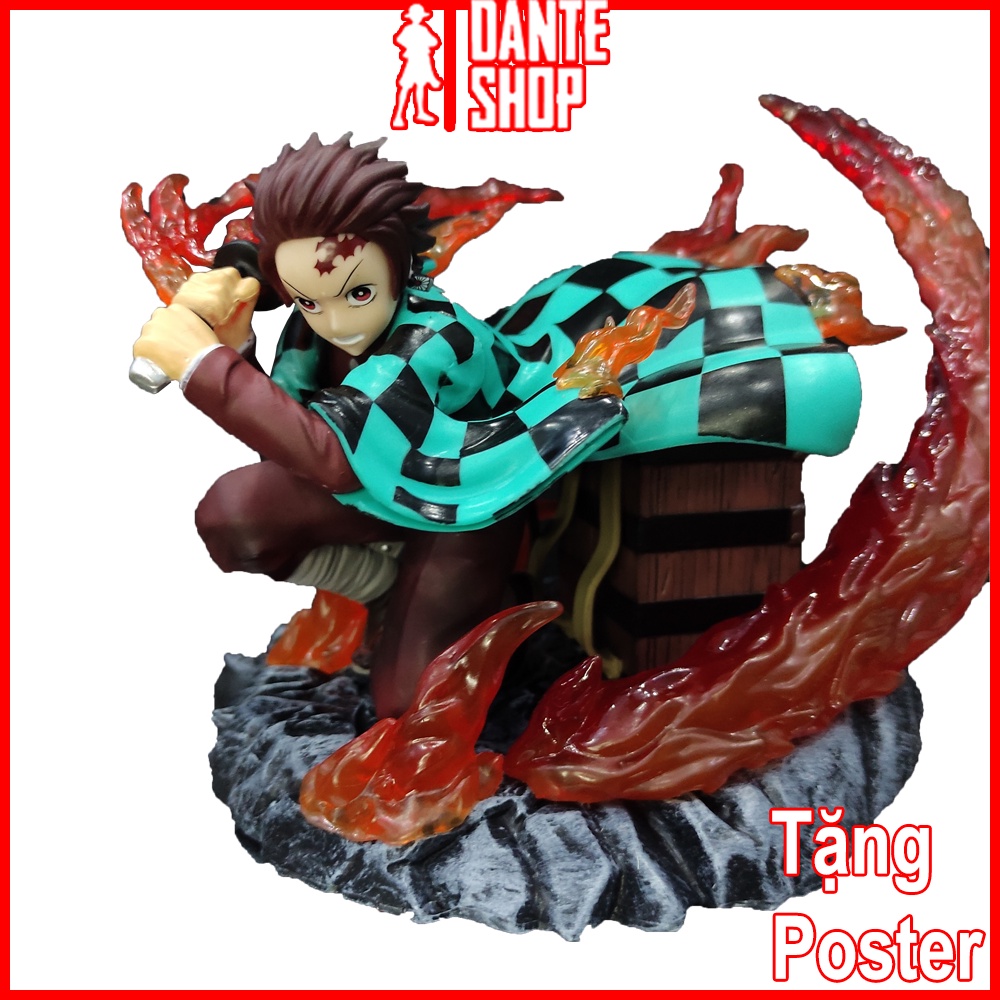 Mô Hình Demon Slayer Tanjiro Hơi Thở Lửa 15cm Kimetsu No Yaiba