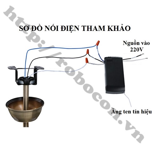 BỘ TAY VÀ MẠCH ĐIỀU KHIỂN QUẠT TRẦN, ĐÈN TỪ XA
