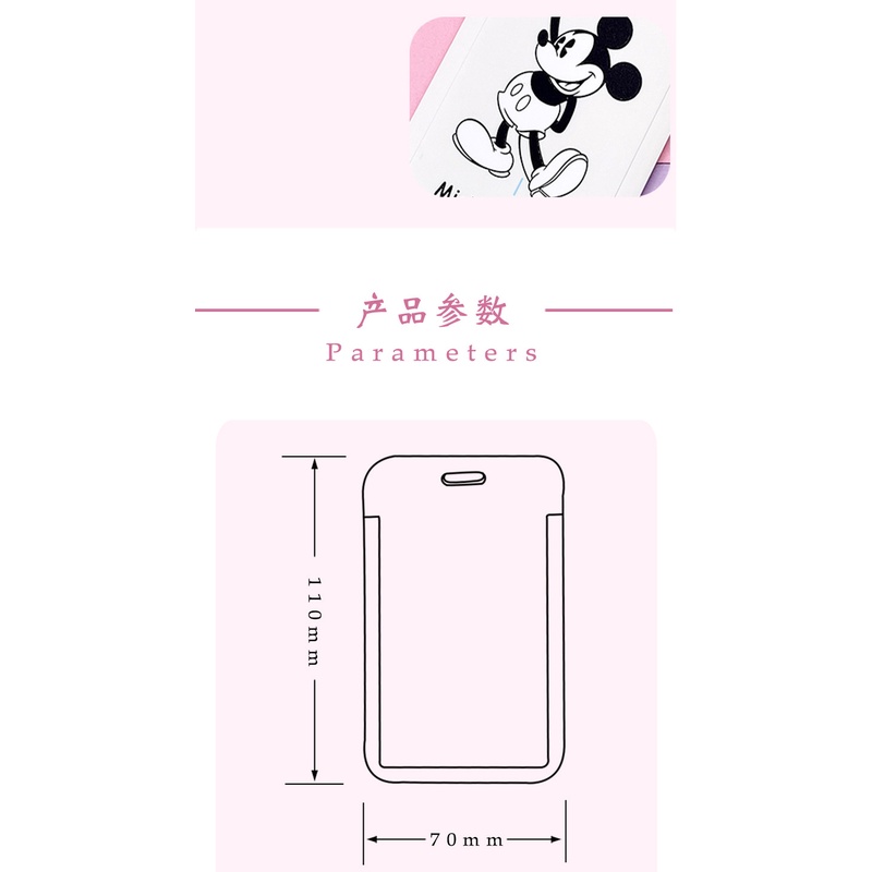 Dây Đeo Thẻ Bảng Tên Sinh Viên Học Sinh Nhân Viên Văn Phòng ID Card Từ Móc Gắn Chìa Khóa Điện Thoại Chuột Mickey Minnie