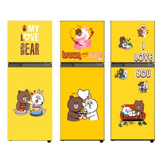 Miếng dán tủ lạnh cao cấp - chống thấm nước - Mẫu Gấu Thỏ Cute