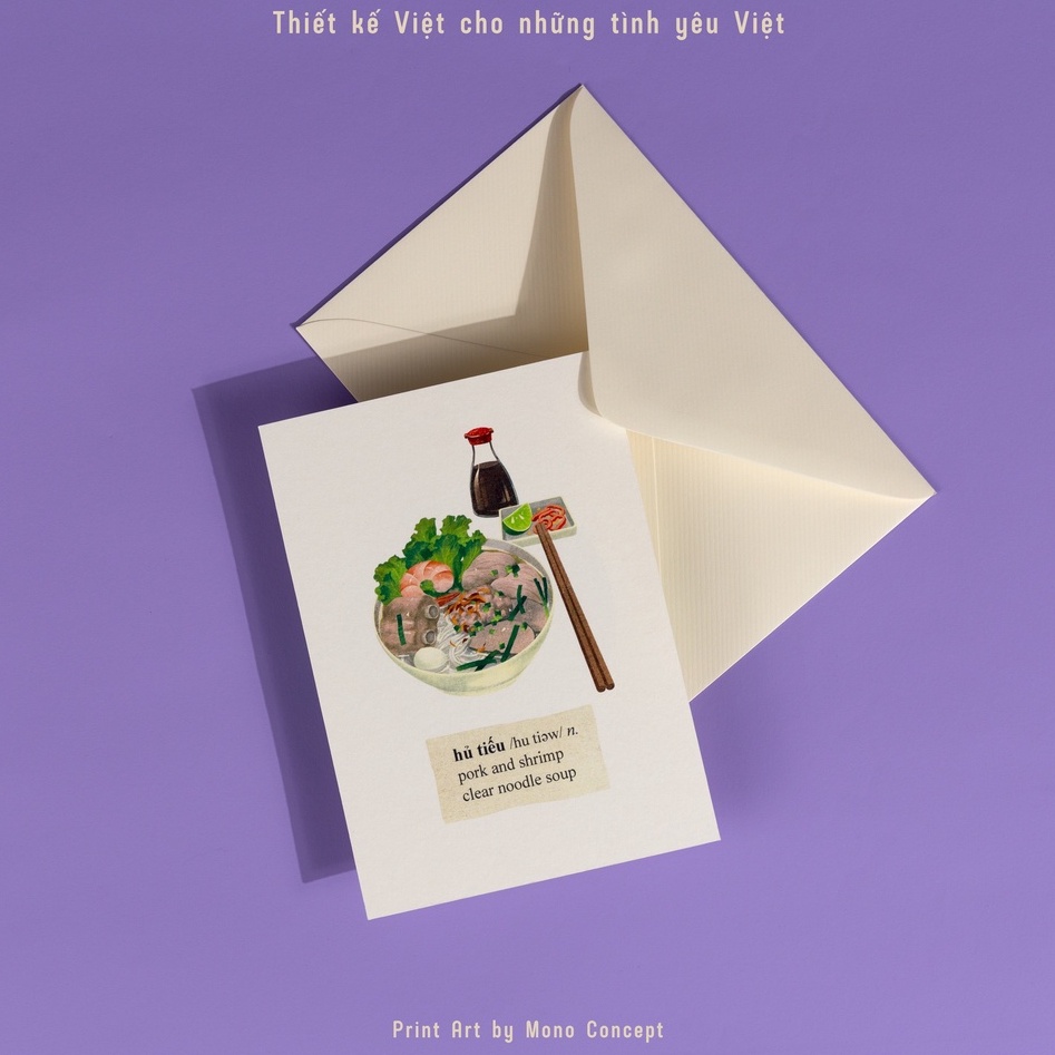Postcard món ăn Việt Nam
