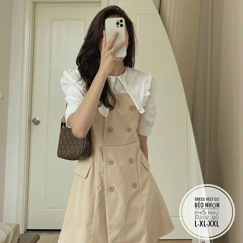 Đầm vest cổ nhọn