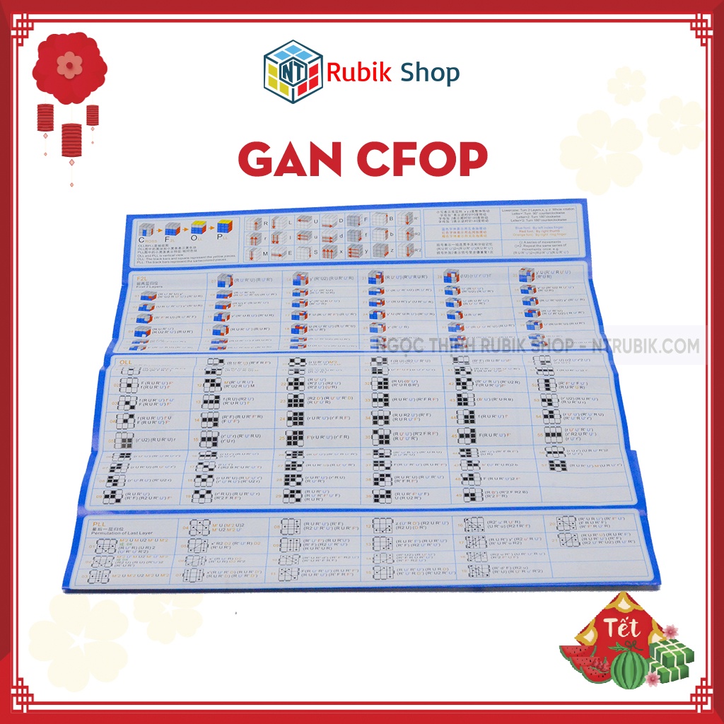 GAN's CFOP - Công thức nâng cao khối Rubik 3x3 Cross F2L OLL PLL