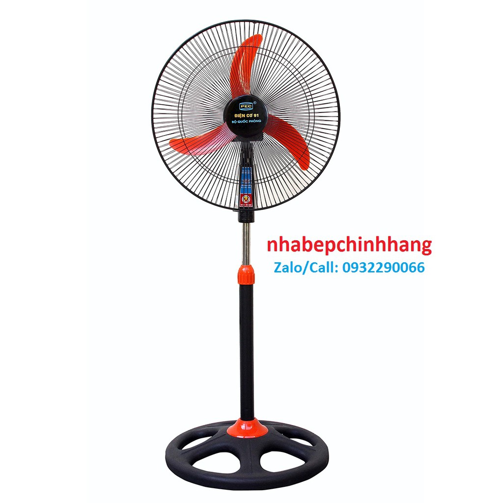 Quạt cây đứng công nghiệp cánh 450mm QĐ-CN450P - Quạt lửng cánh 400mm QR-TH5 Điện Cơ 91 Bộ Quốc Phòng