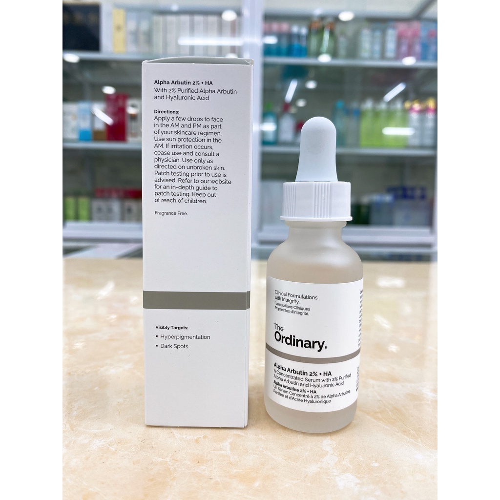 Serum Dưỡng Trắng Mờ Thâm Nám The Ordinary Alpha Arbutin 2% + HA 30ml