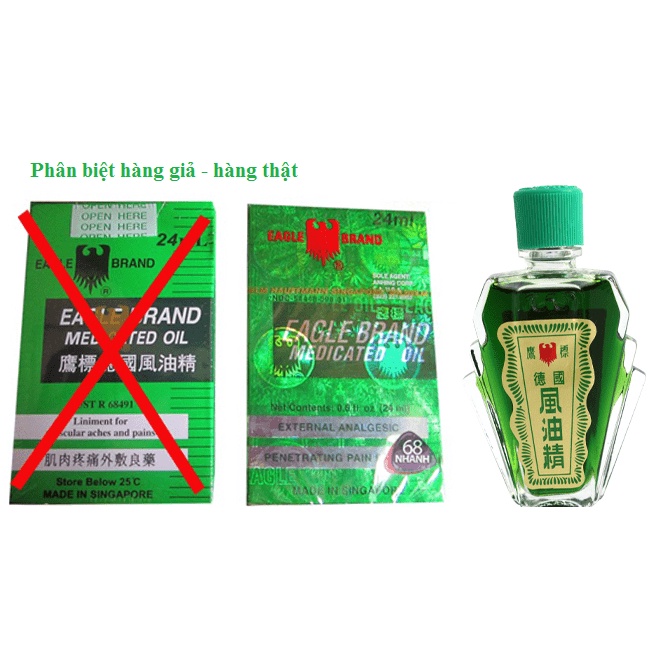 Dầu Gió Con Ó Xanh ,Trắng, Vàng Chính Hãng Eagle Brand 24 ml