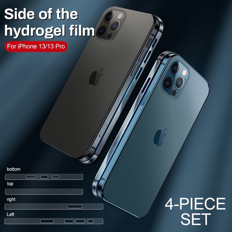 Phim Dán Hydrogel Viền Khung Họa Tiết Sợi Carbon Bảo Vệ Điện Thoại iPhone 14 Plus 13 12 Pro Max