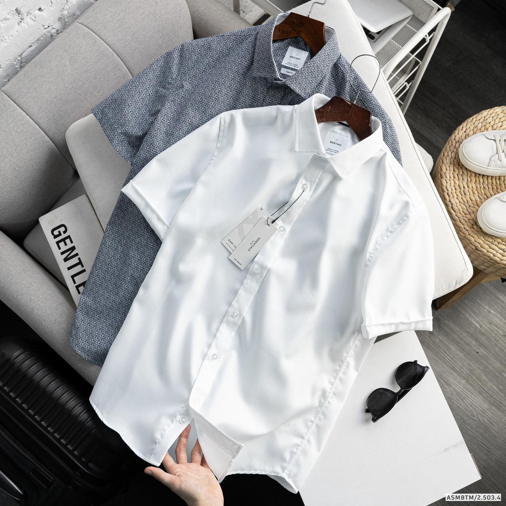 Sơ Mi Cộc Tay Màu Họa Tiết