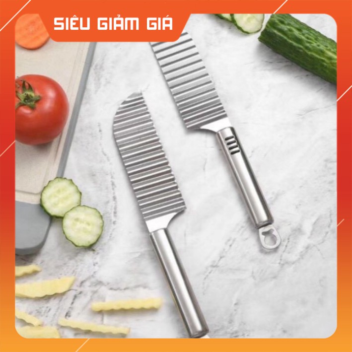 Dao thái lượn sóng cán inox siêu sắc