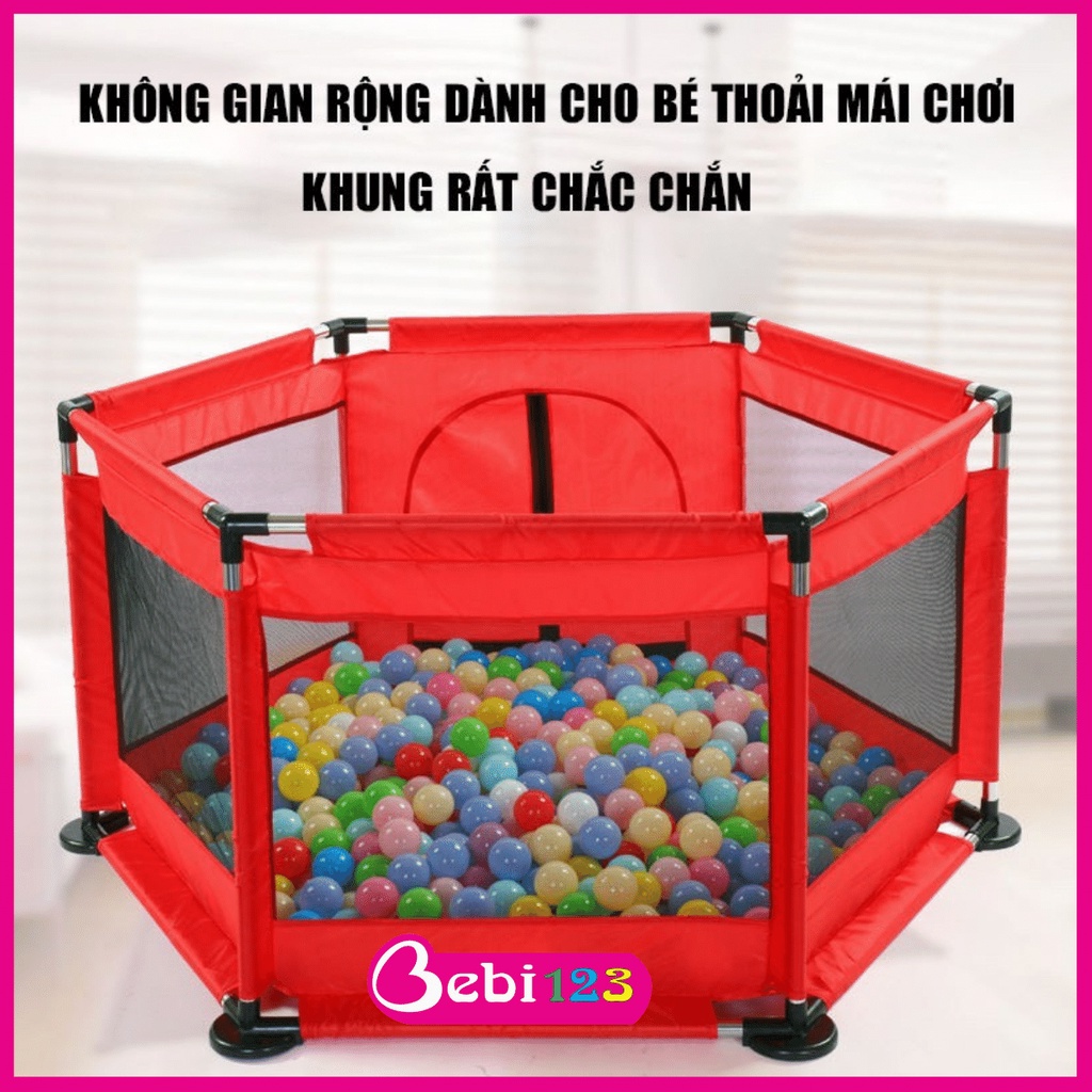 (Tặng banh) Nhà banh, quây bóng cho bé, lều chơi bóng khung Inox chăc chắn