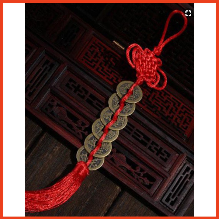 Dây đồng tiền lục đế - chuỗi đồng xu may mắn chất liệu đồng thau cao cấp