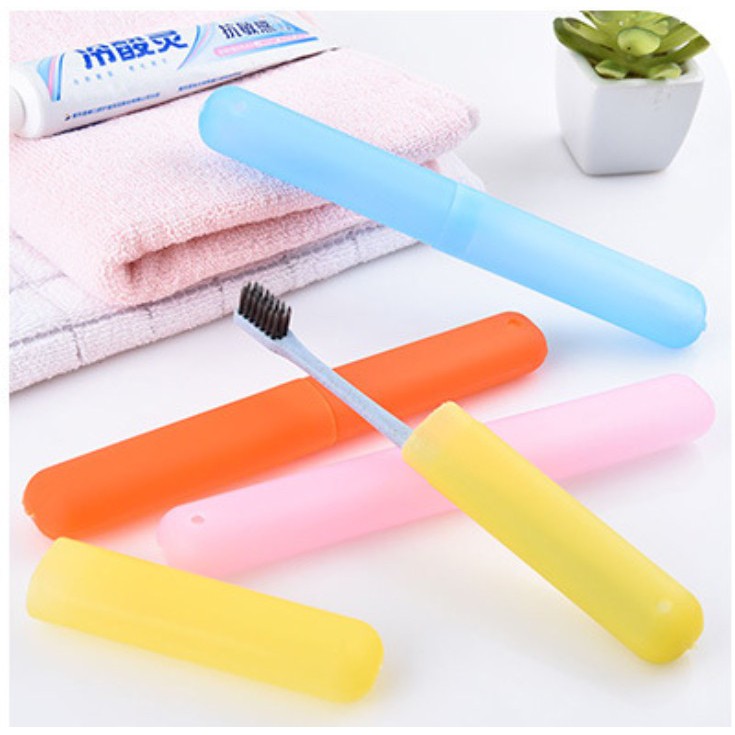 Hộp đựng bàn chải đánh răng du lịch có lỗ thoát ẩm, an toàn cho sức khỏe, siêu tiện ích- giao màu ngẫu nhiên