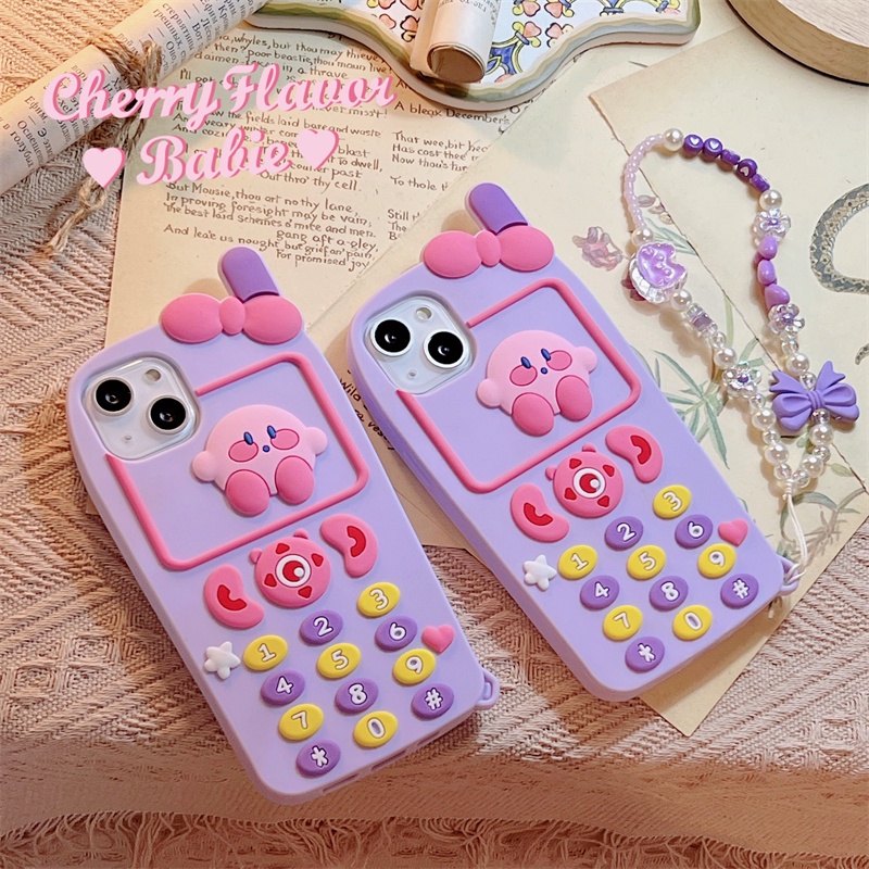 Ốp Điện Thoại Silicon Chống Rơi Họa Tiết Ngôi Sao Kirby Màu Tím/Xanh Dương Cho iPhone XS Max 11ProMax 12ProMax 13ProMax