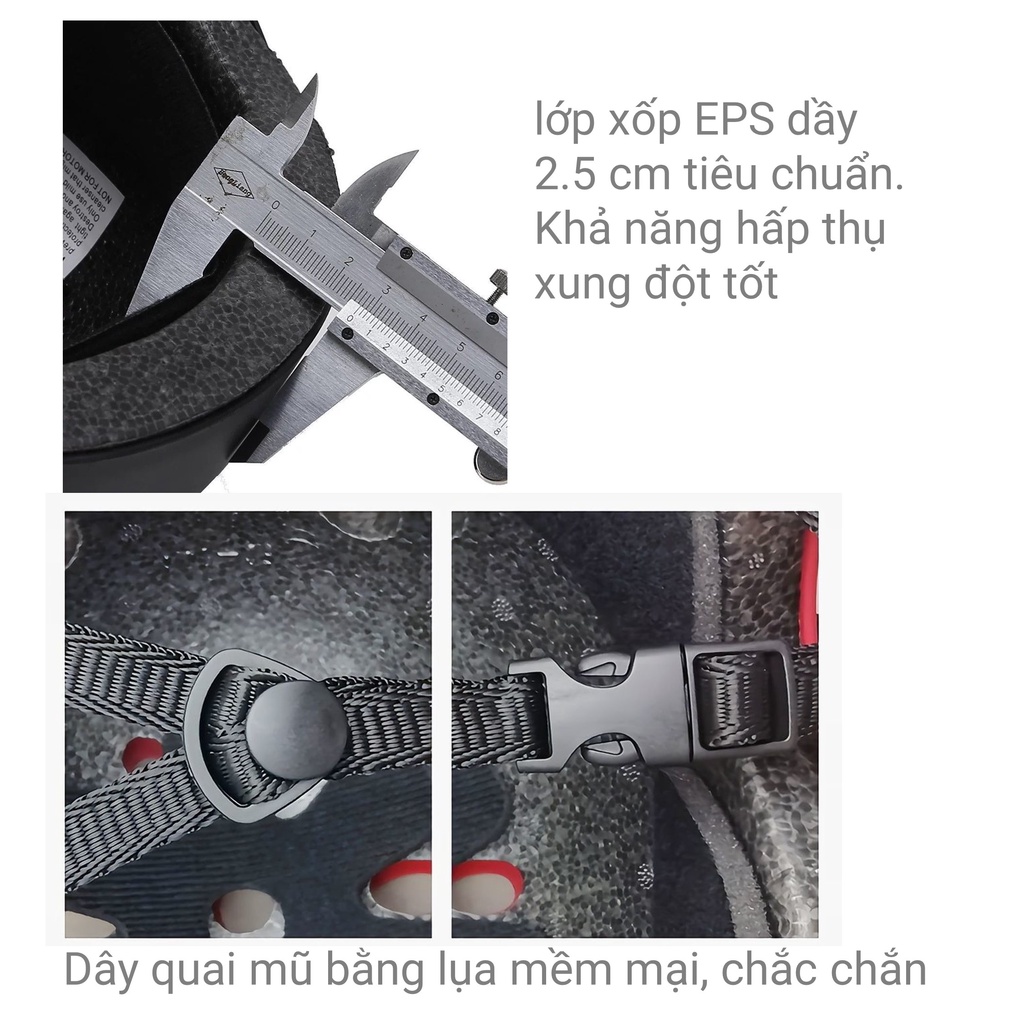 Mũ bảo hiểm  siêu nhẹ cho bé, vỏ mũ nhựa ABS cao cấp hạt xốp EPS chuyên dụng, sử dụng cho bé vòng đầu 50-54cm, 3-8 tuổi