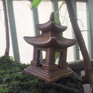 (Chọn màu) Tháp Vuông Nâu size nhỏ Trang Trí Hồ Cá, Hòn Non Bộ