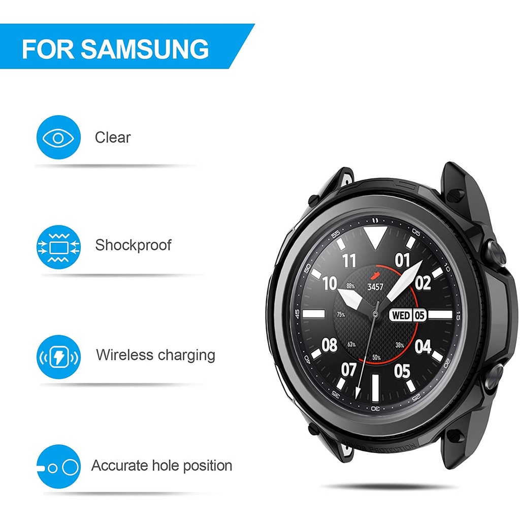 Miimall Ốp Bảo Vệ Mặt Đồng Hồ Thông Minh Samsung Galaxy Watch 3 41mm / 45mm