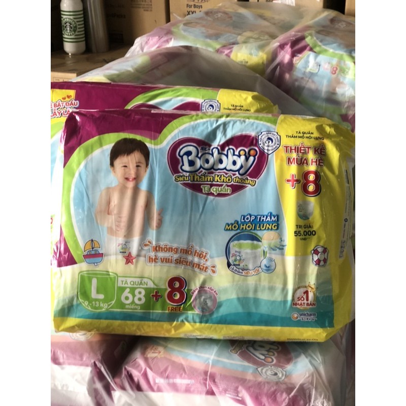 Tã quần bobby M74/L68/Xl62/XXL56 mẫu mới