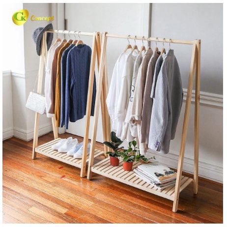Kệ treo quần áo chữ A loại 1 tầng, 2 tầng