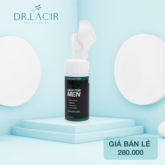 Sữa Rửa Mặt Nam Dr Lacir - Lacir For Men - Đầu cọ sillicon sạch gấp 10 lần