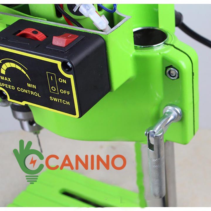 Máy khoan bàn miniQ 480W tốc độ quay đạt 4000r/min, đường kính mũi khoan 10mm Điện áp vào: 220V-50Hz