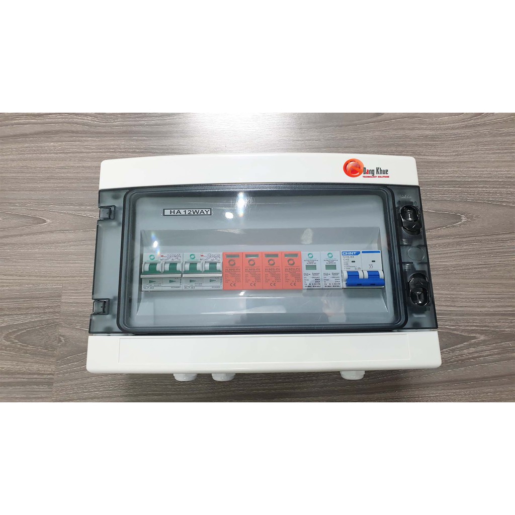 Tủ điện hòa lưới năng lượng mặt trời 5kw/2String Lắp Sẵn IP65 tích hợp Chống sét Lan truyền AC/DC
