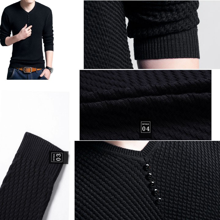 Áo len nam dài tay phong cách Hàn Quốc thời trang siêu đẹp vải mềm